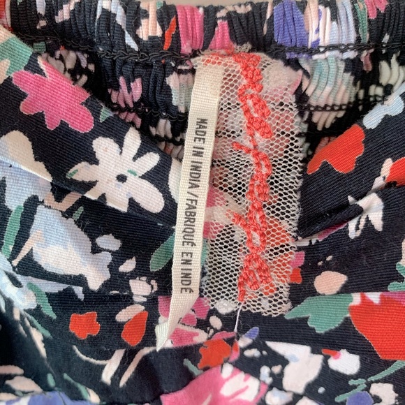 Free People Fairy Goth Floral Smocked Tulle Fit And Flare Dress Size S - Picture 8 of 8